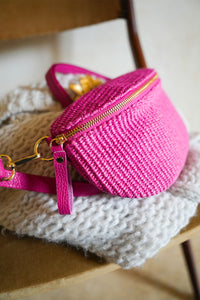 Shelly Crochet Crossbody Bag Fuchsia
