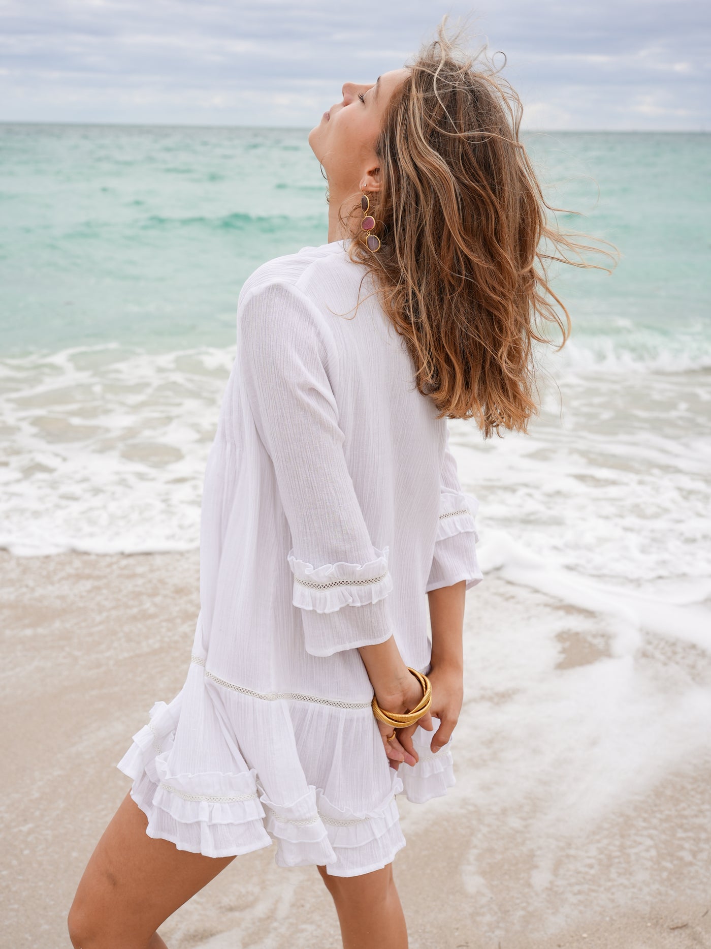 Zeba Dress White