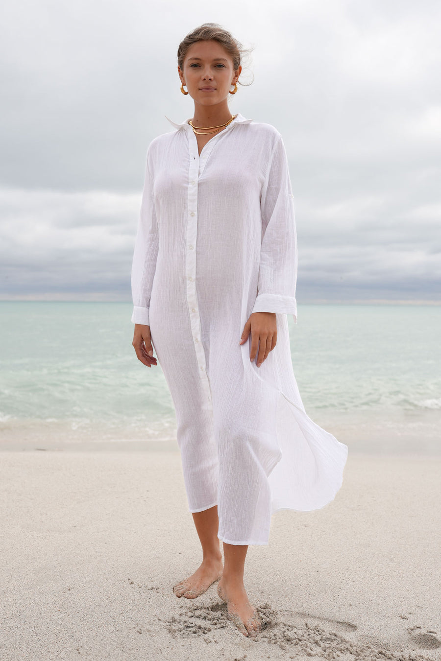 white cut out shirt dress Short Sleeve Cinched Waist Asymmetric Lace Hem T-Shirt Dress In White