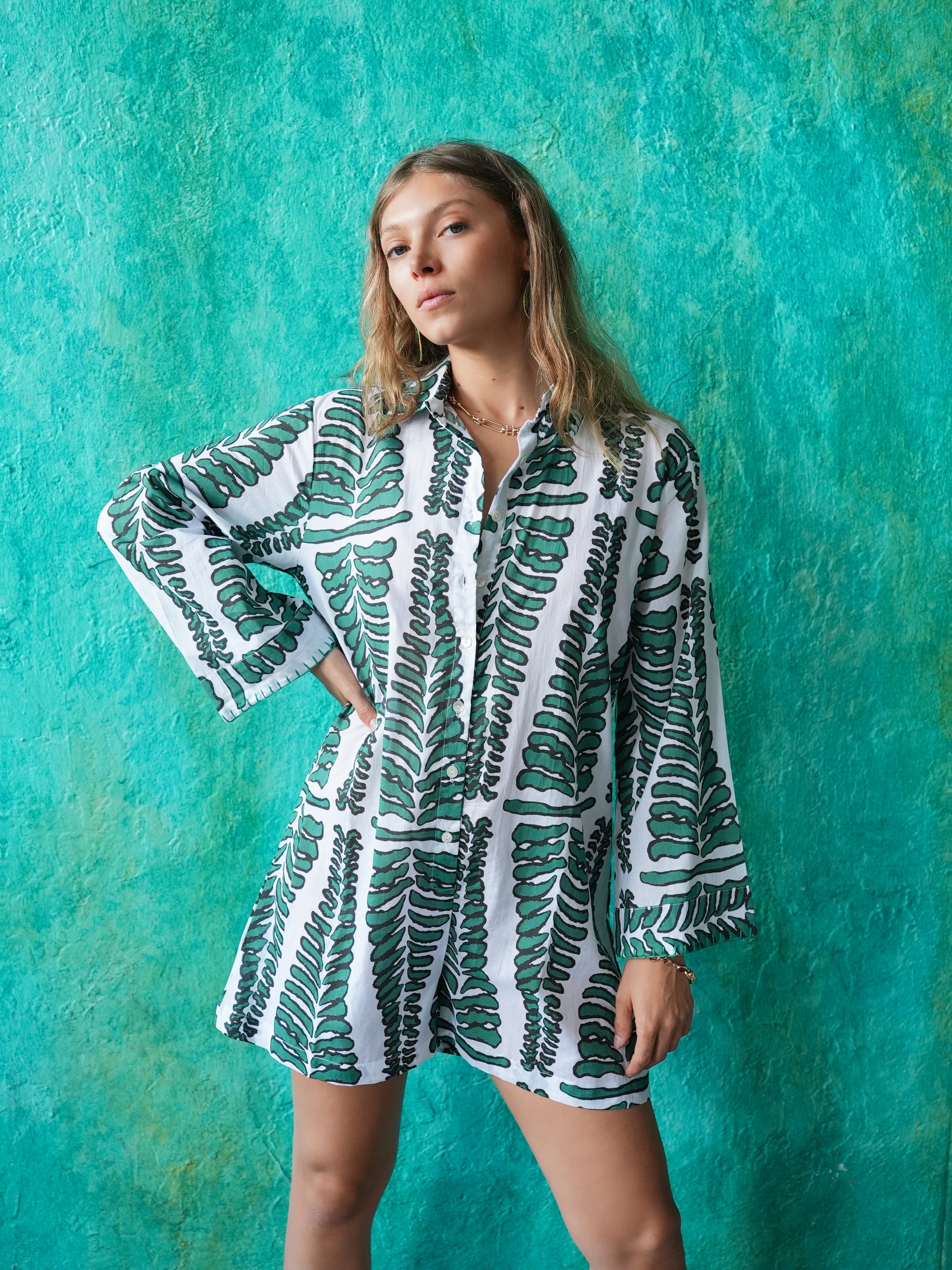 Lotus Romper Green