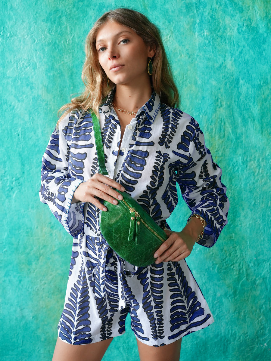 Lotus Romper Blue