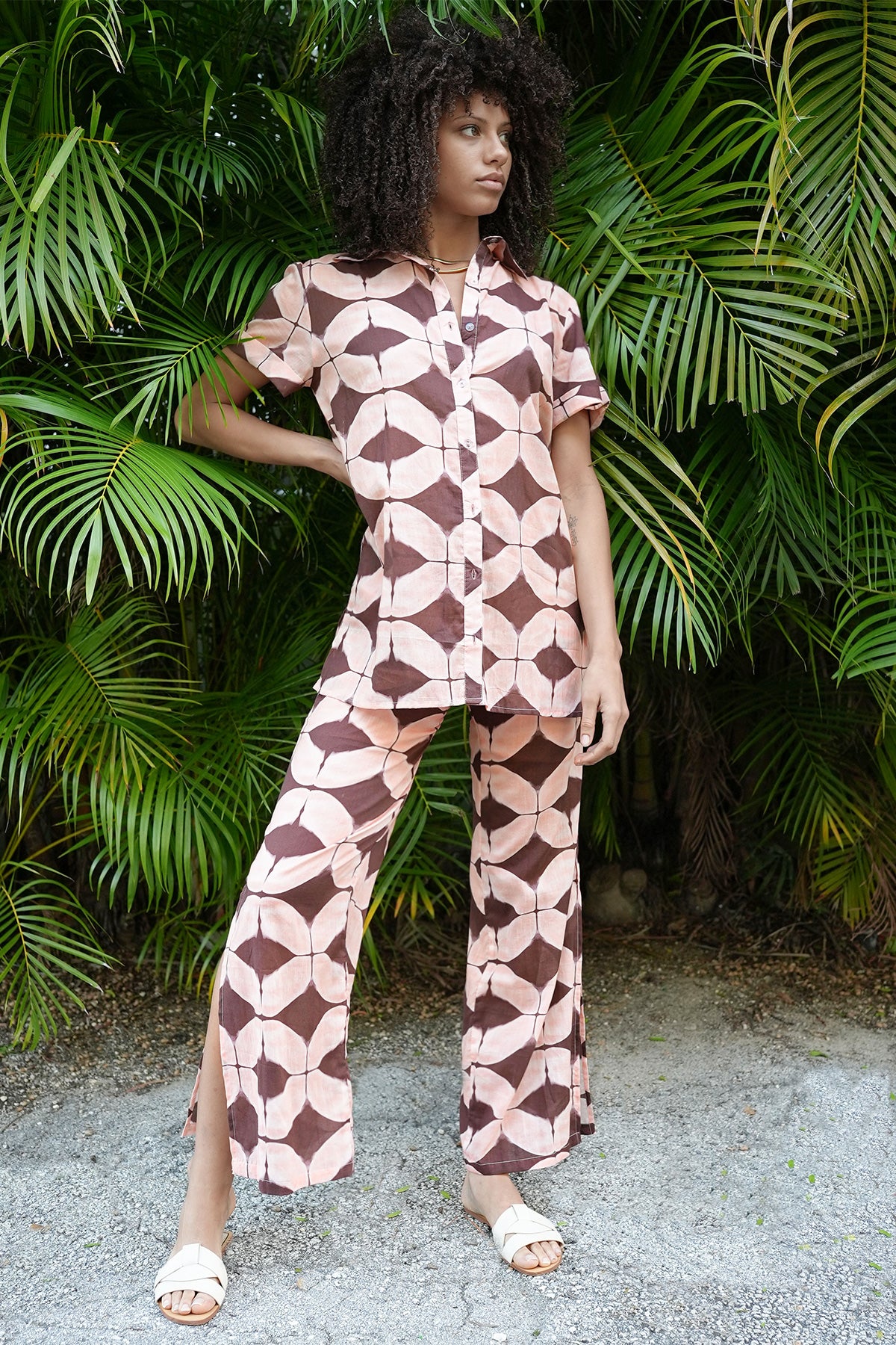 Pantalon Léger Femme Tie-dye Debbie Katz - Taille M (convient XS-S) - Style Plage/lounge - Neuf Sans étiquettes
