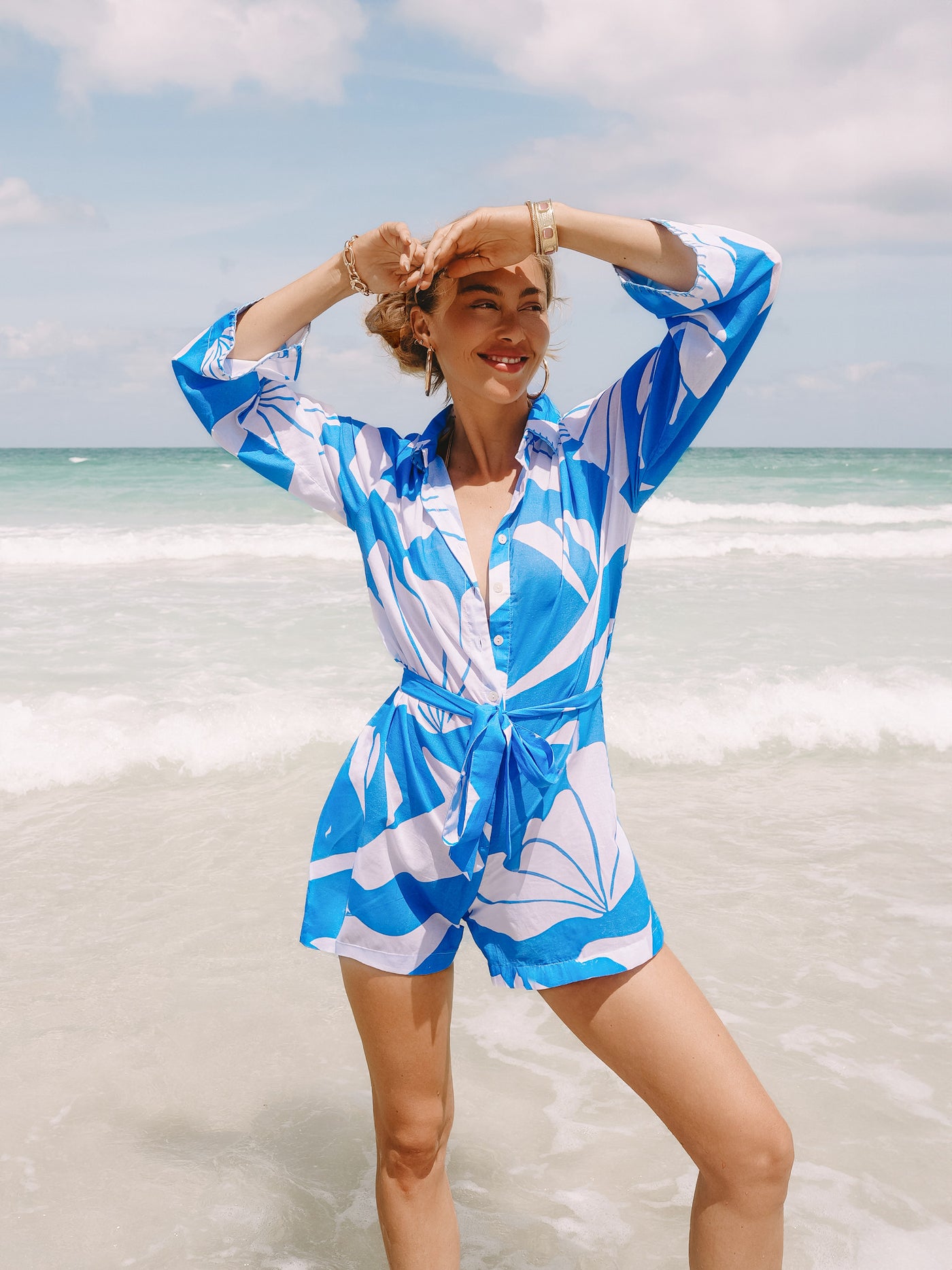 Bindi Romper Blue