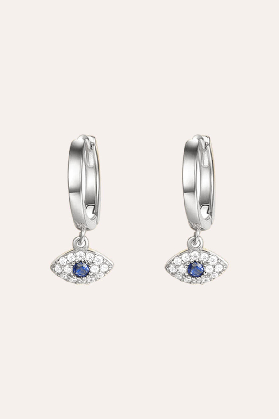 Evil Eye Hoop (Silver)