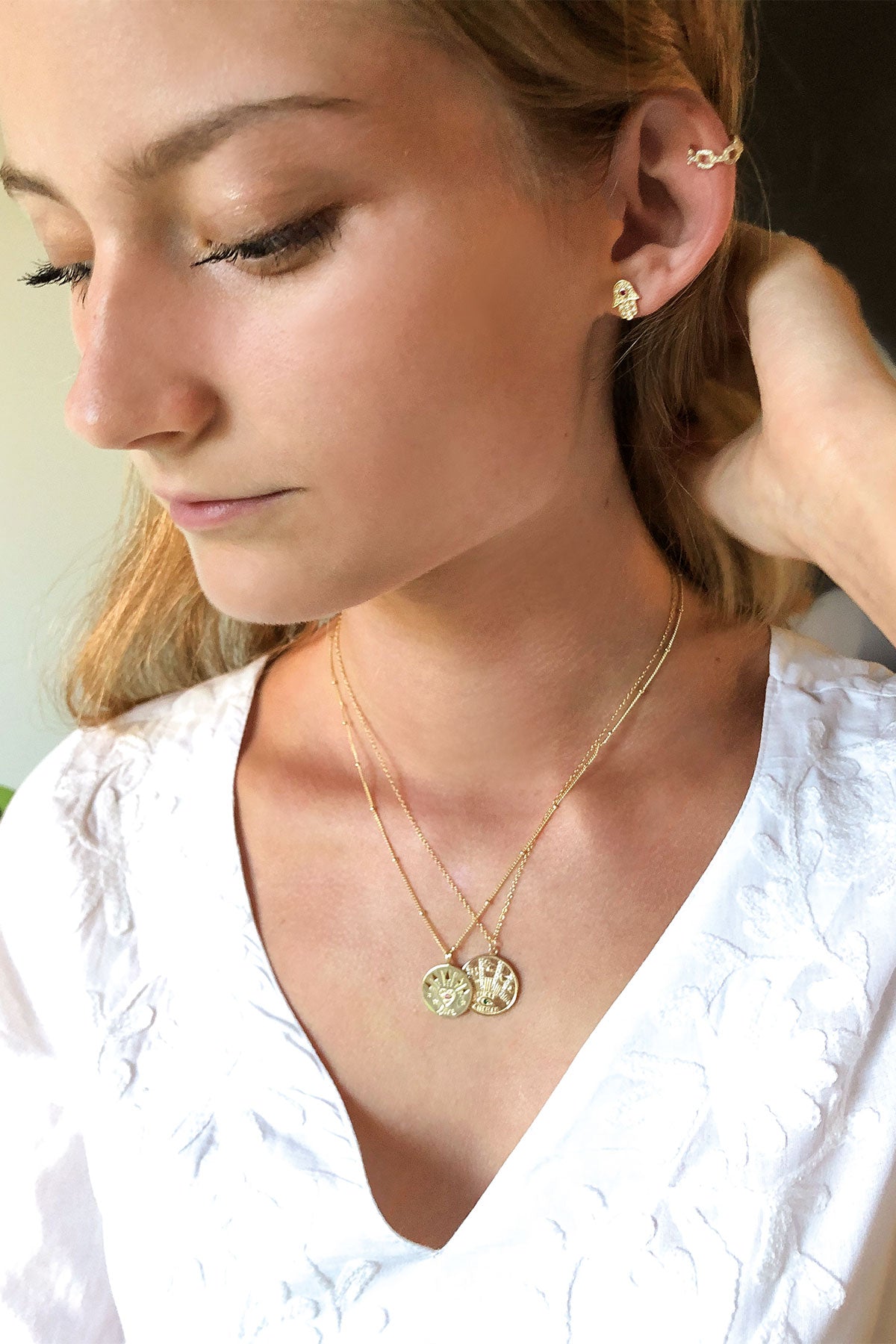 Hamsa Earring (Silver)