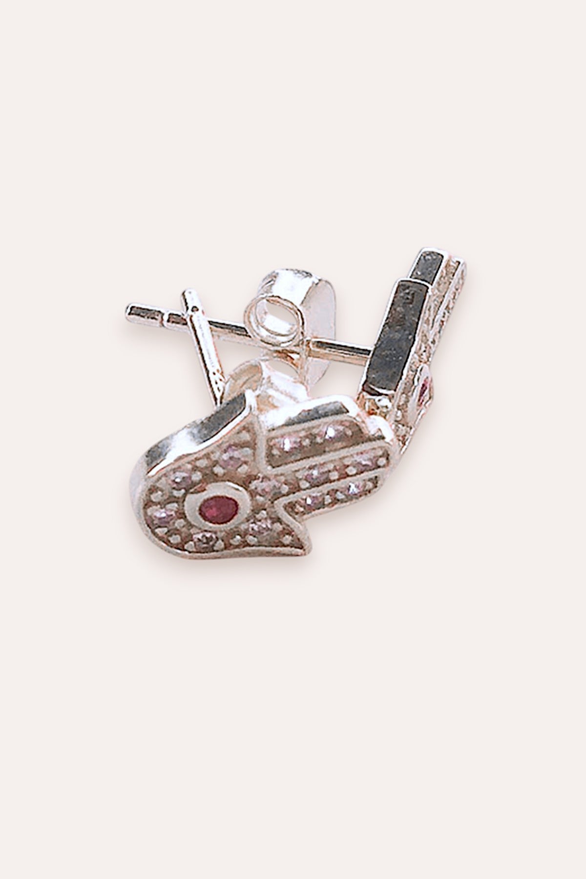 Hamsa Earring (Silver)