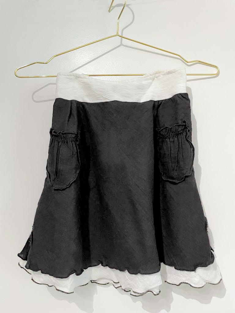 Kids Frill Skirt Black & White