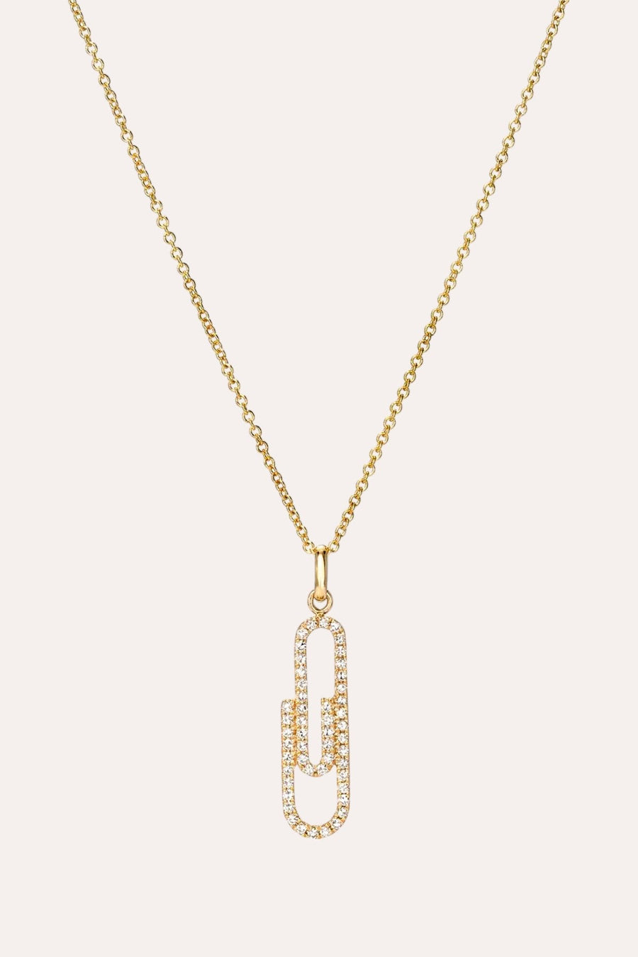 Paper Clip Necklace (Gold)