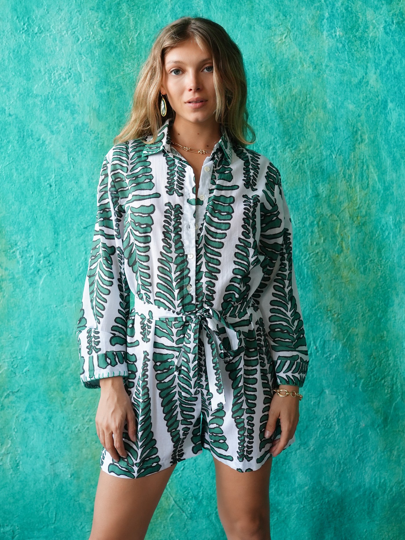 Lotus Romper Green