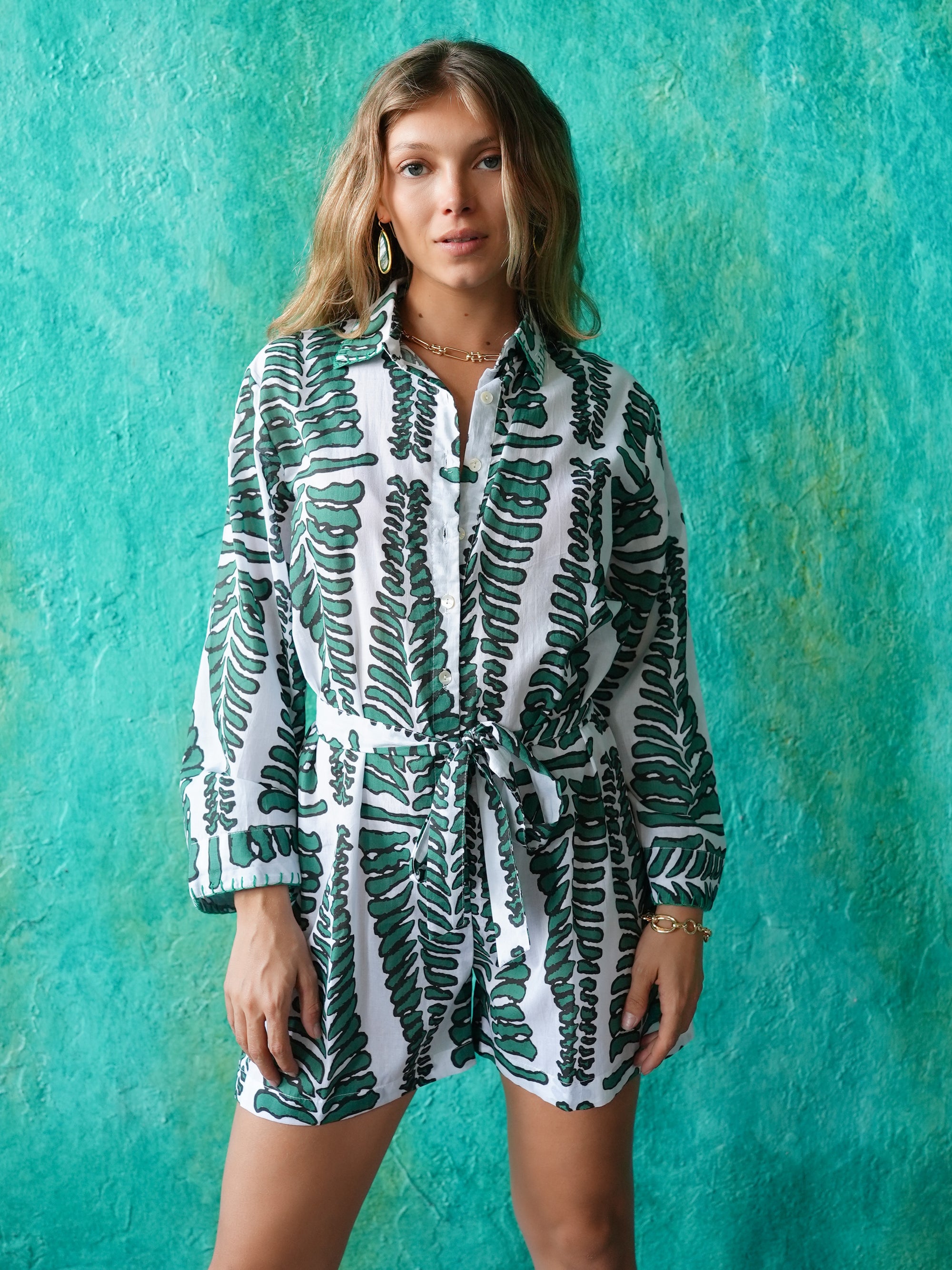 Lotus Romper Green