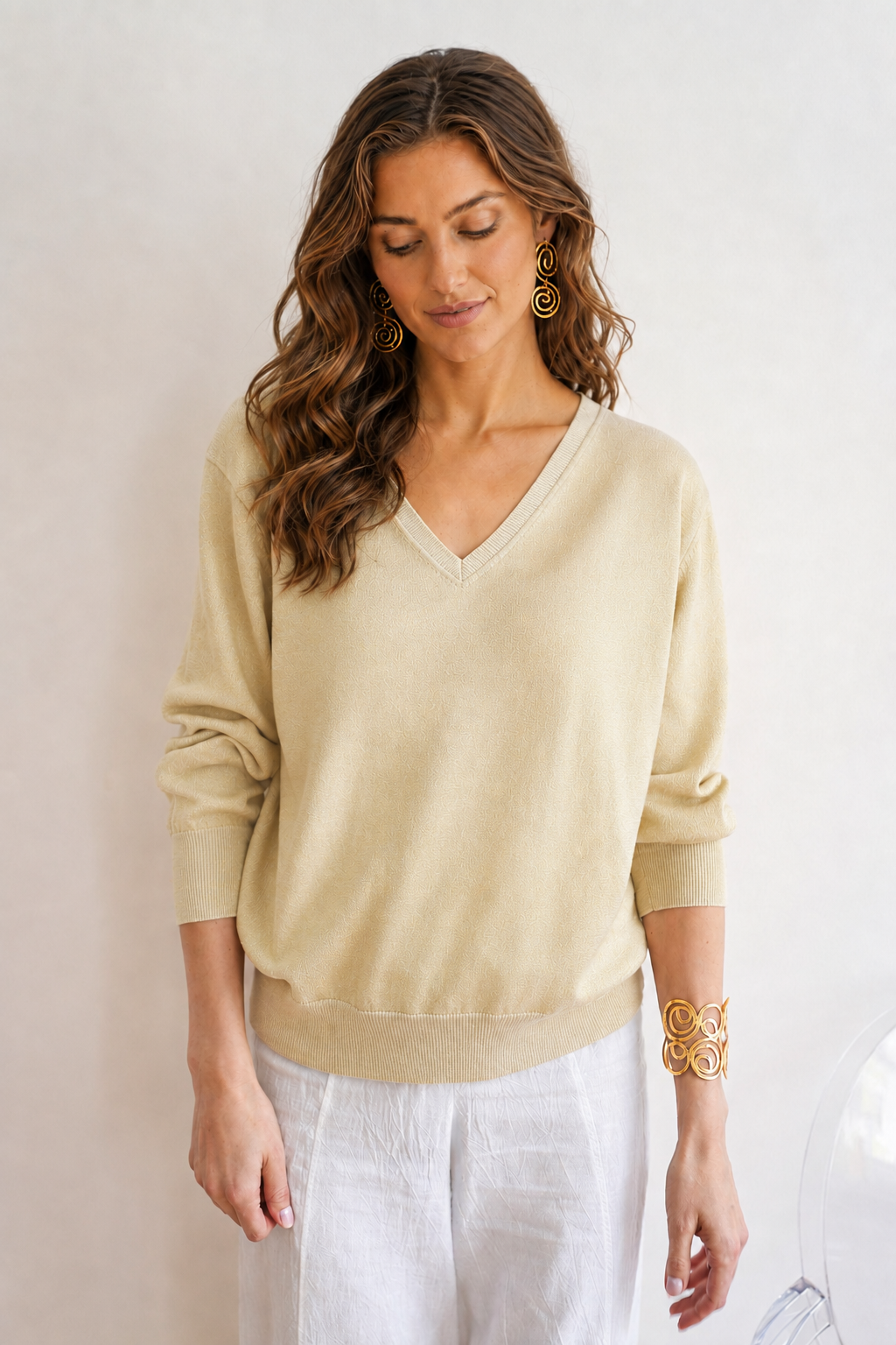 Wander Beige Lurex knitwear, alternate view 2