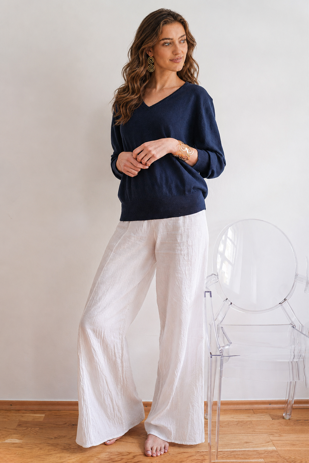 Wander Navy knitwear