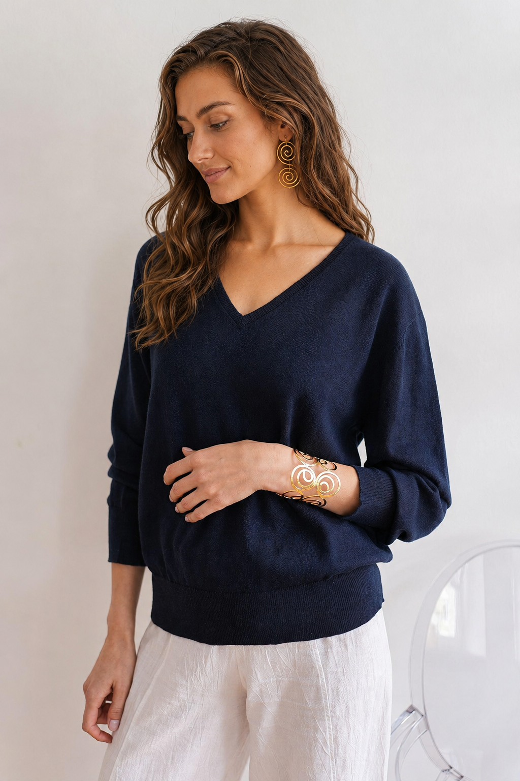 Wander Navy knitwear, alternate view 4