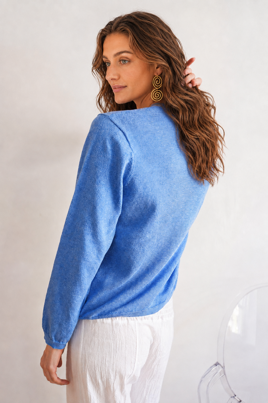 Aura Blue Lurex knitwear, alternate view 3