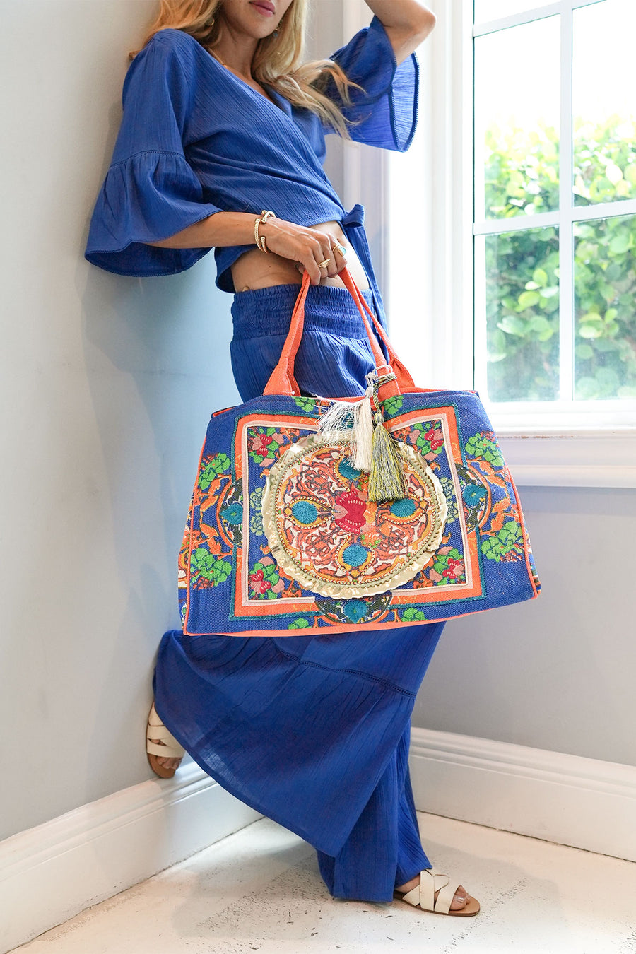 Boho Bag Lurex Blue