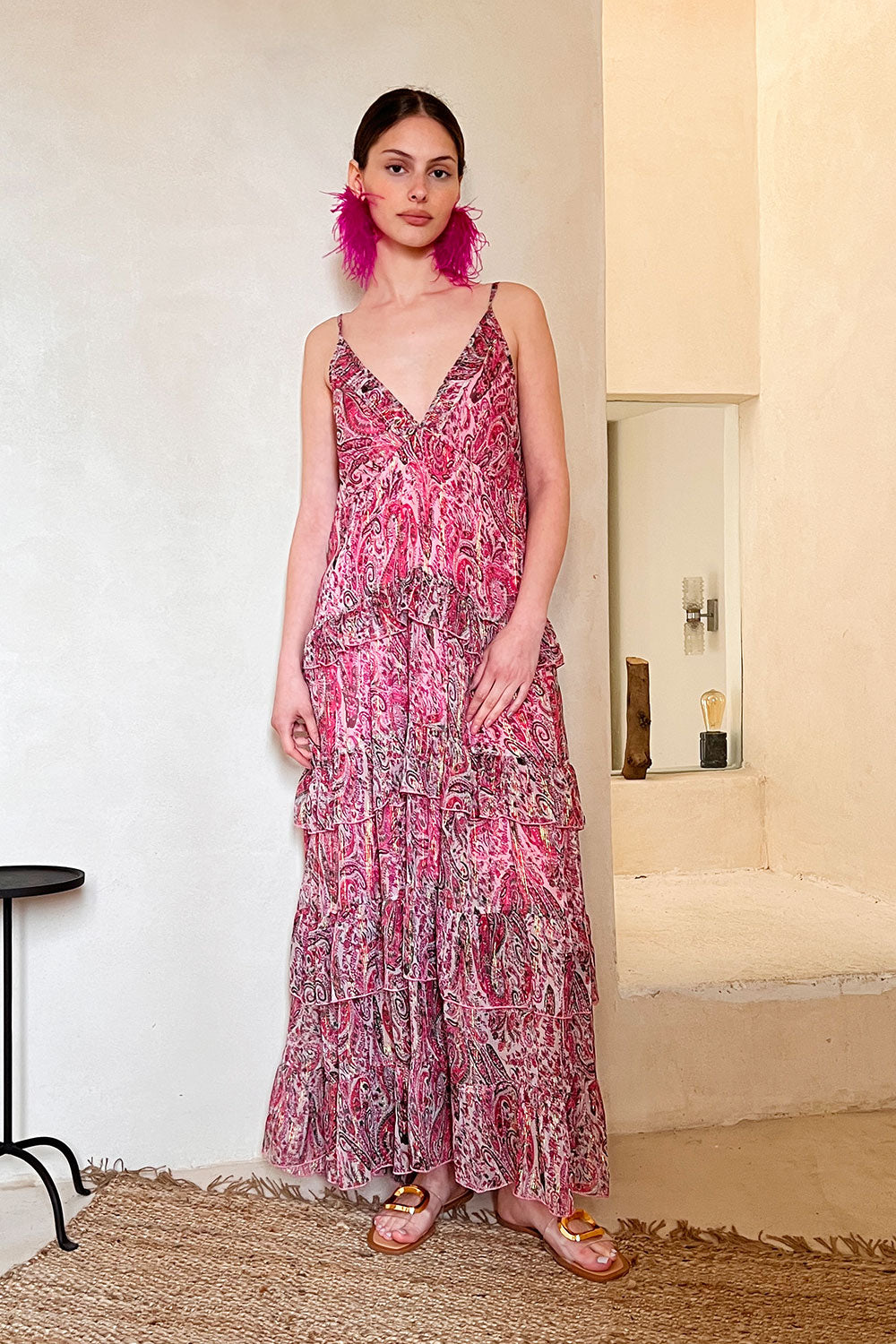 Christy Chiffon Dress Pink