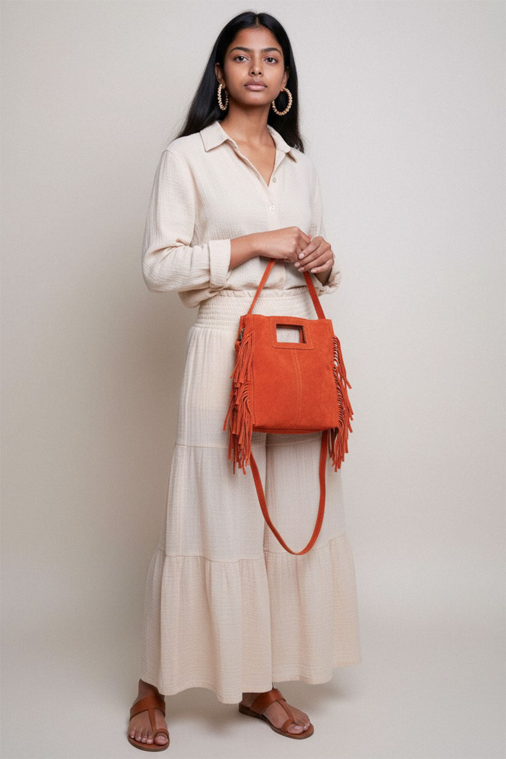 Debbie Katz Crissy Orange – Orange Women's Leather Bag