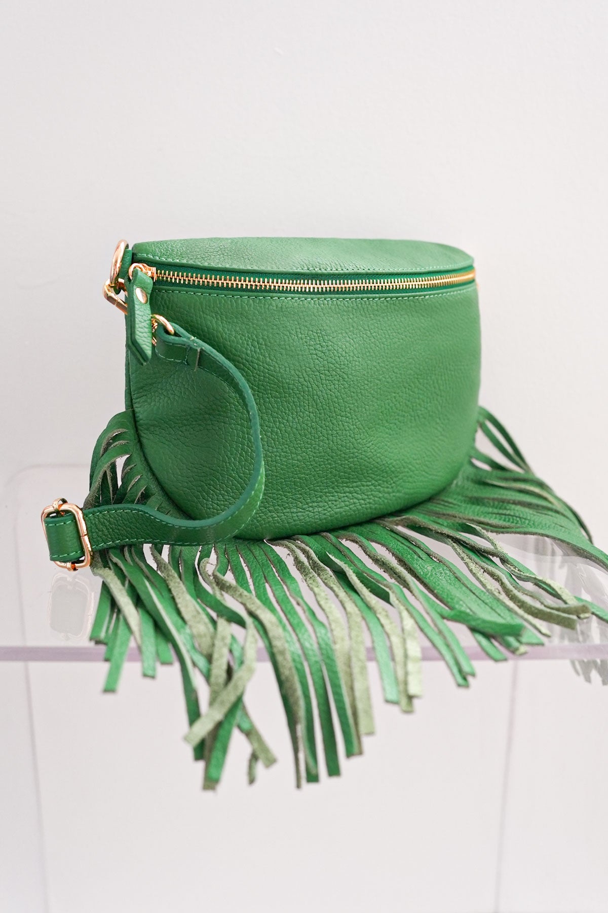 Dolly Fringe Bag Green