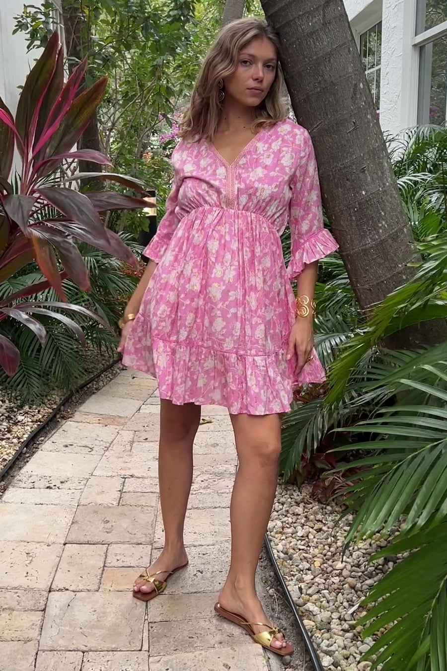 Wave Dress Pink
