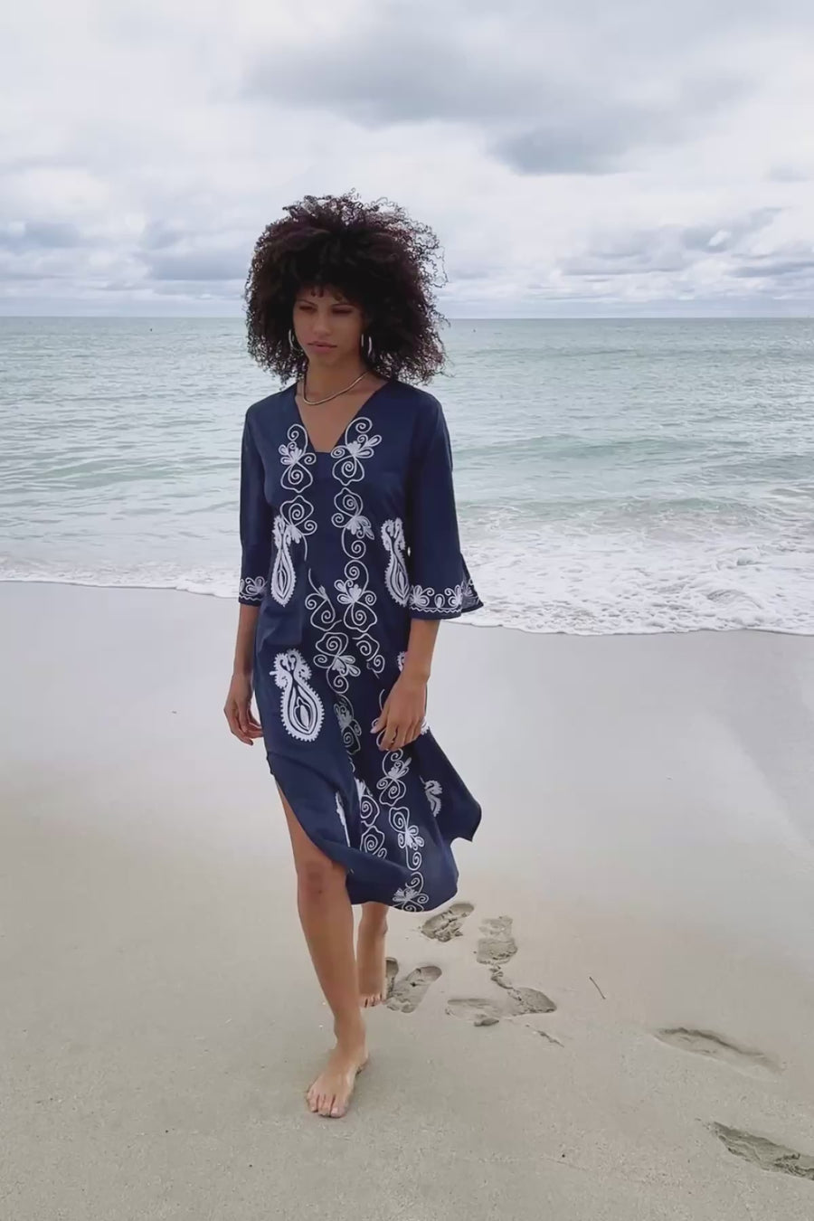Agustina Tunic Navy White