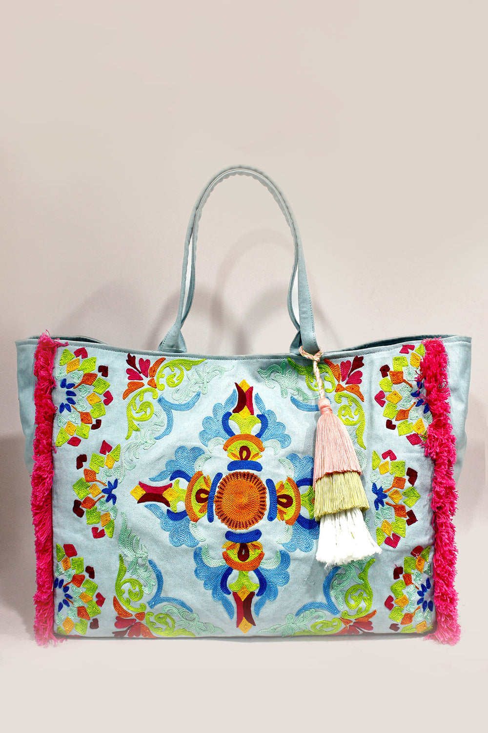 Debbie Katz Sun Fun Boho Beach Bag - Pink