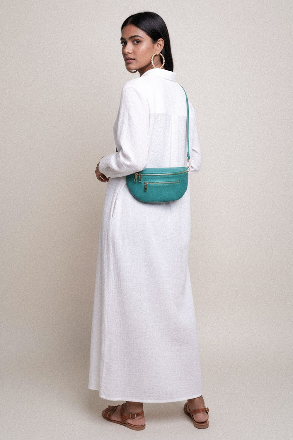 Debbie Katz Susina Bag Aqua – Aqua Boho Beach Bag Women