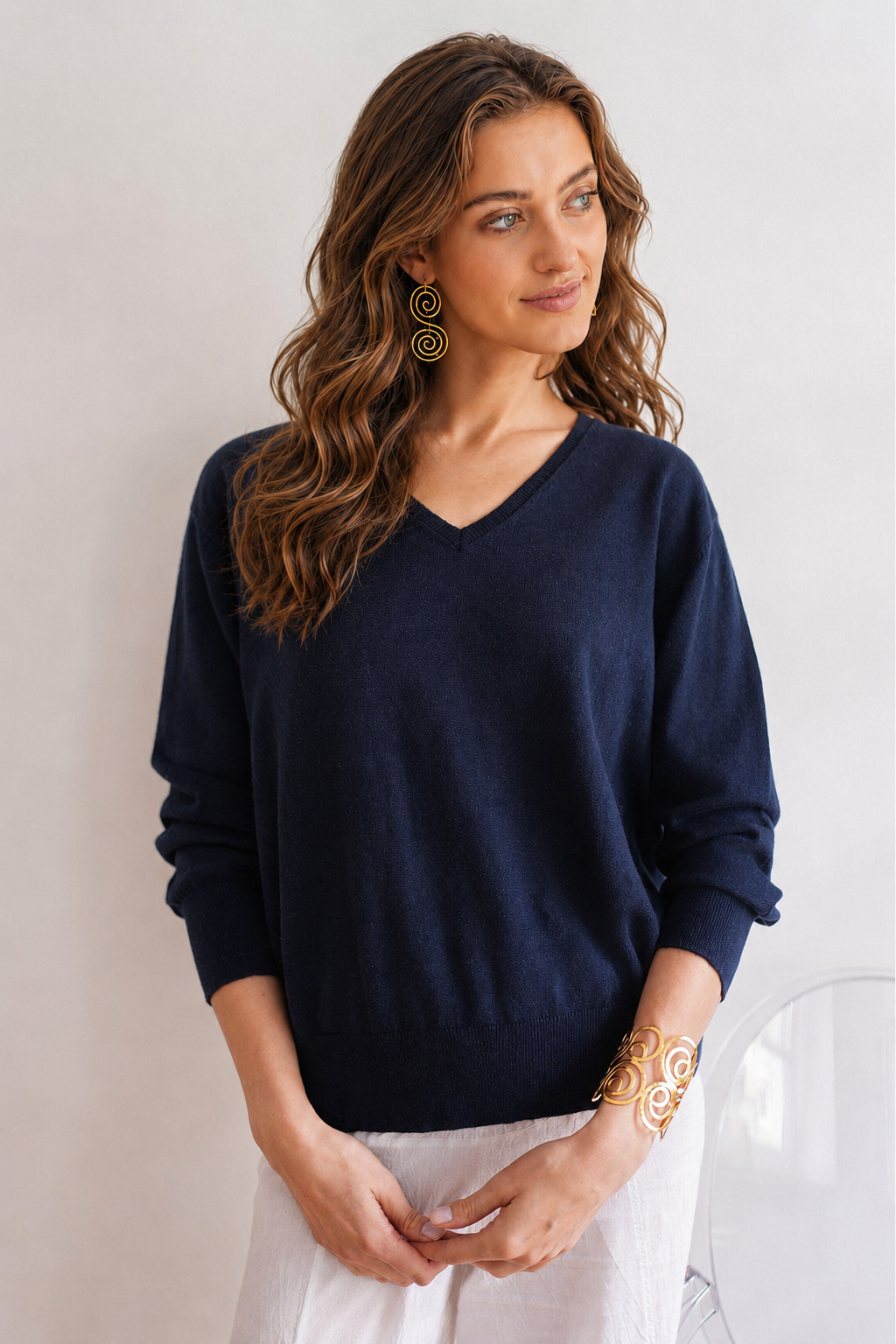 Wander Navy knitwear, alternate view 2