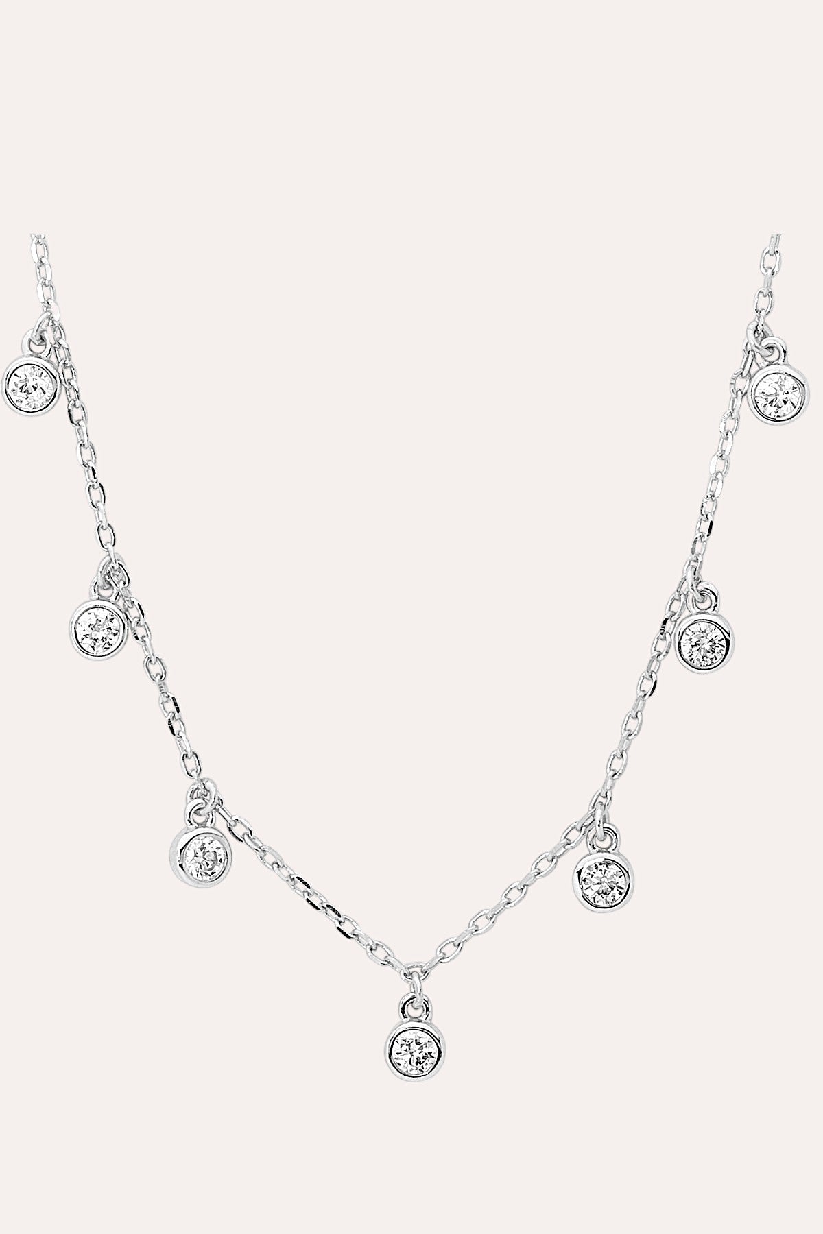 Zoe Drop Necklace (Silver)