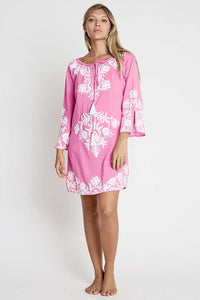 debbie katz resort wear mini tunic dress longsleece