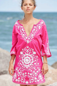pink tunic cruise dress