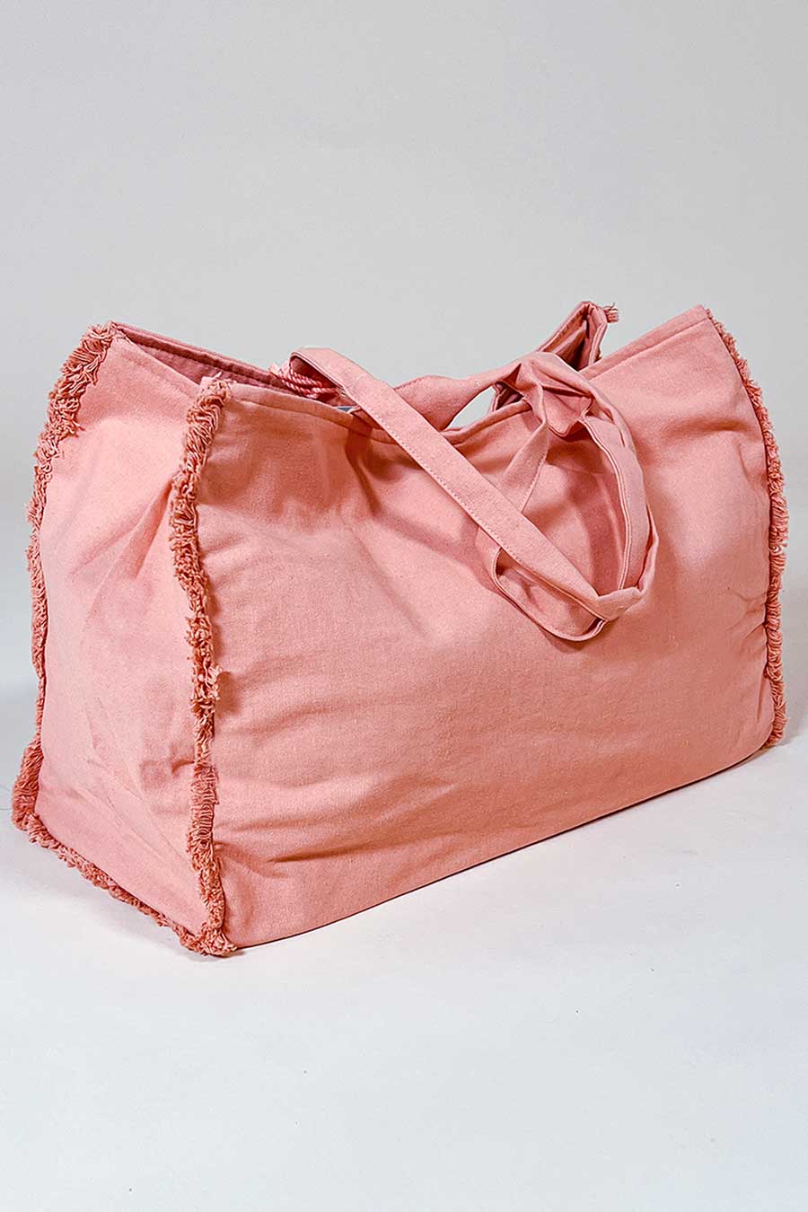 Debbie Katz XL embroidered boho style beach bag in beautiful coral