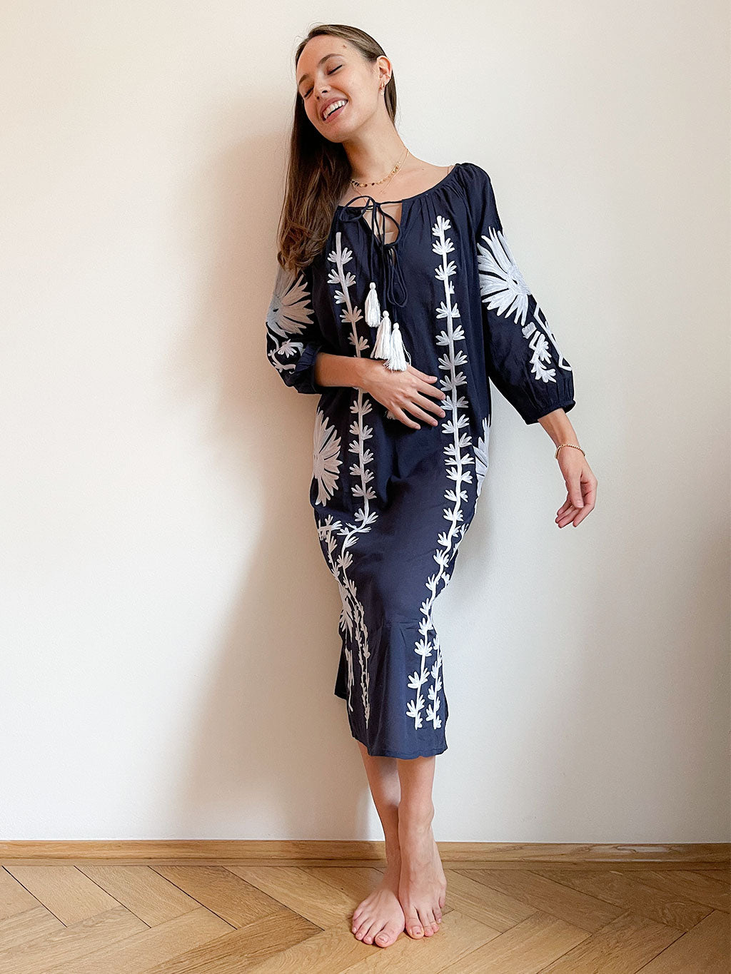 Malan Maxi Tunic Navy