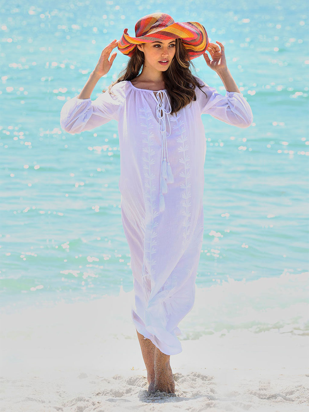 Malan Maxi Tunic White