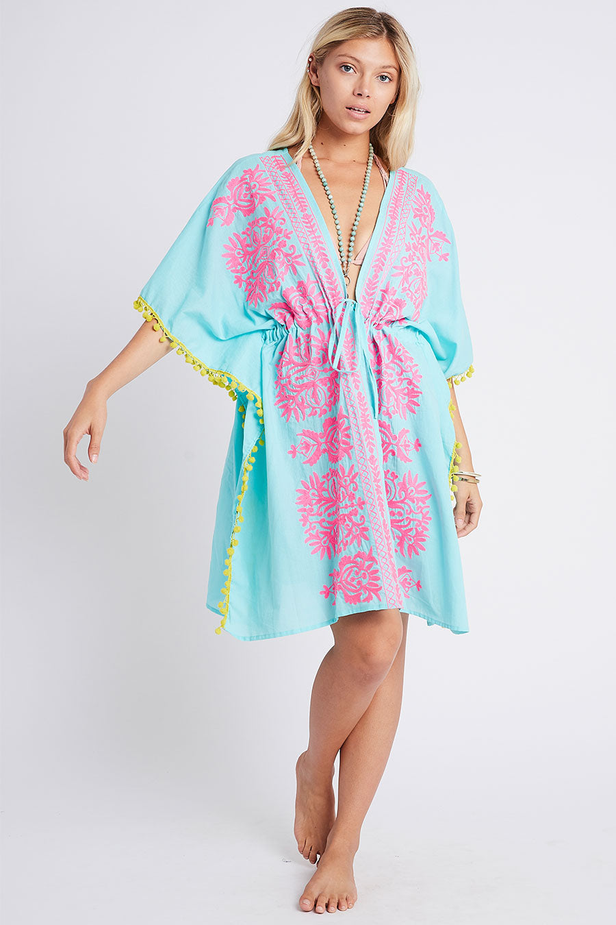 Malina kimono aqua pink