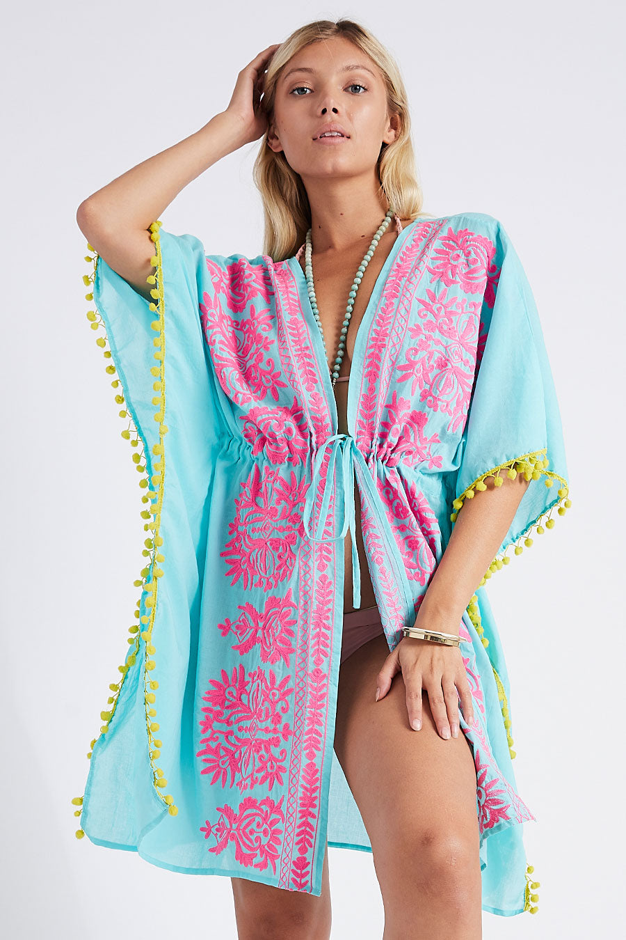 Malina kimono aqua pink