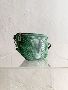 Shelly Sling Crossbody Bag Emerald Python