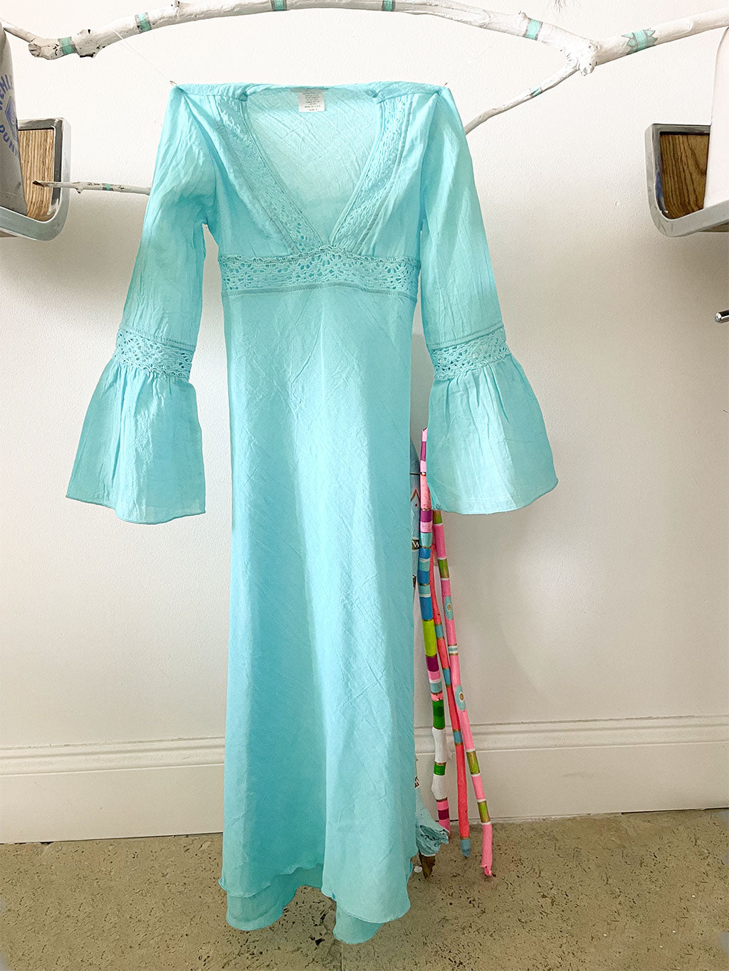 Cotton Gauze Maxi Tunic Turquoise